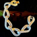 Vintage Givenchy Bracelet Textured Twisted Links Goldtone Signed