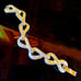 Vintage Givenchy Bracelet Textured Twisted Links Goldtone Signed