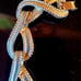Vintage Givenchy Bracelet Textured Twisted Links Goldtone Signed