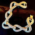 Vintage Givenchy Bracelet Textured Twisted Links Goldtone Signed