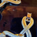 Vintage Givenchy Bracelet Textured Twisted Links Goldtone Signed