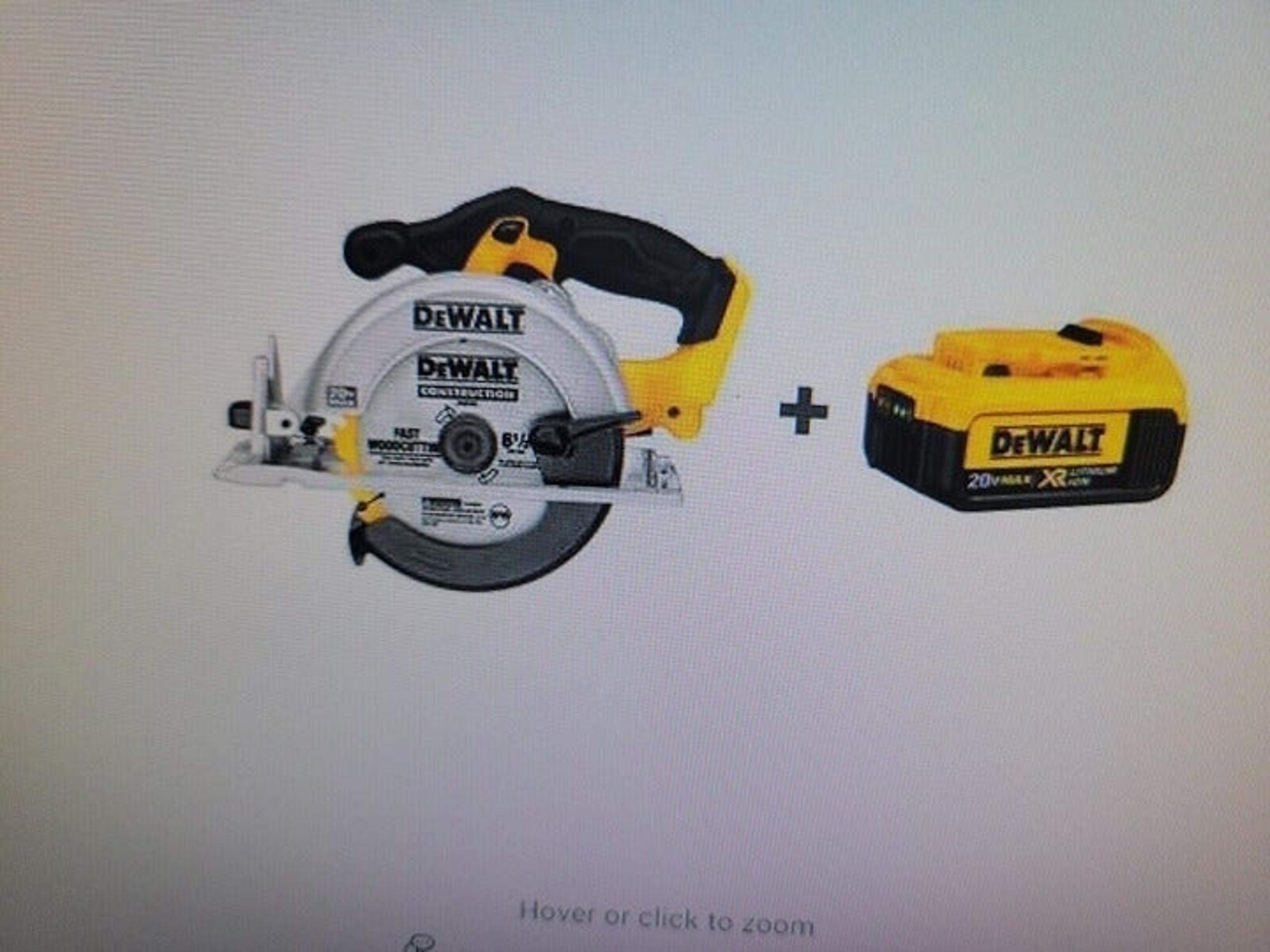 DEWALT DCS393 20V 6-1/2" Cordless Circular Saw + DCB204 4Ah Battery+ChargerDC115
