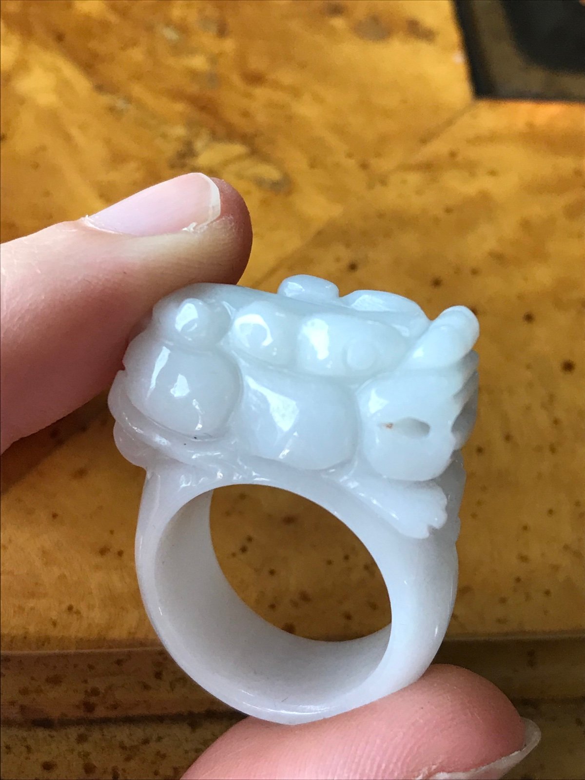 Natural Jade Dragon Ring