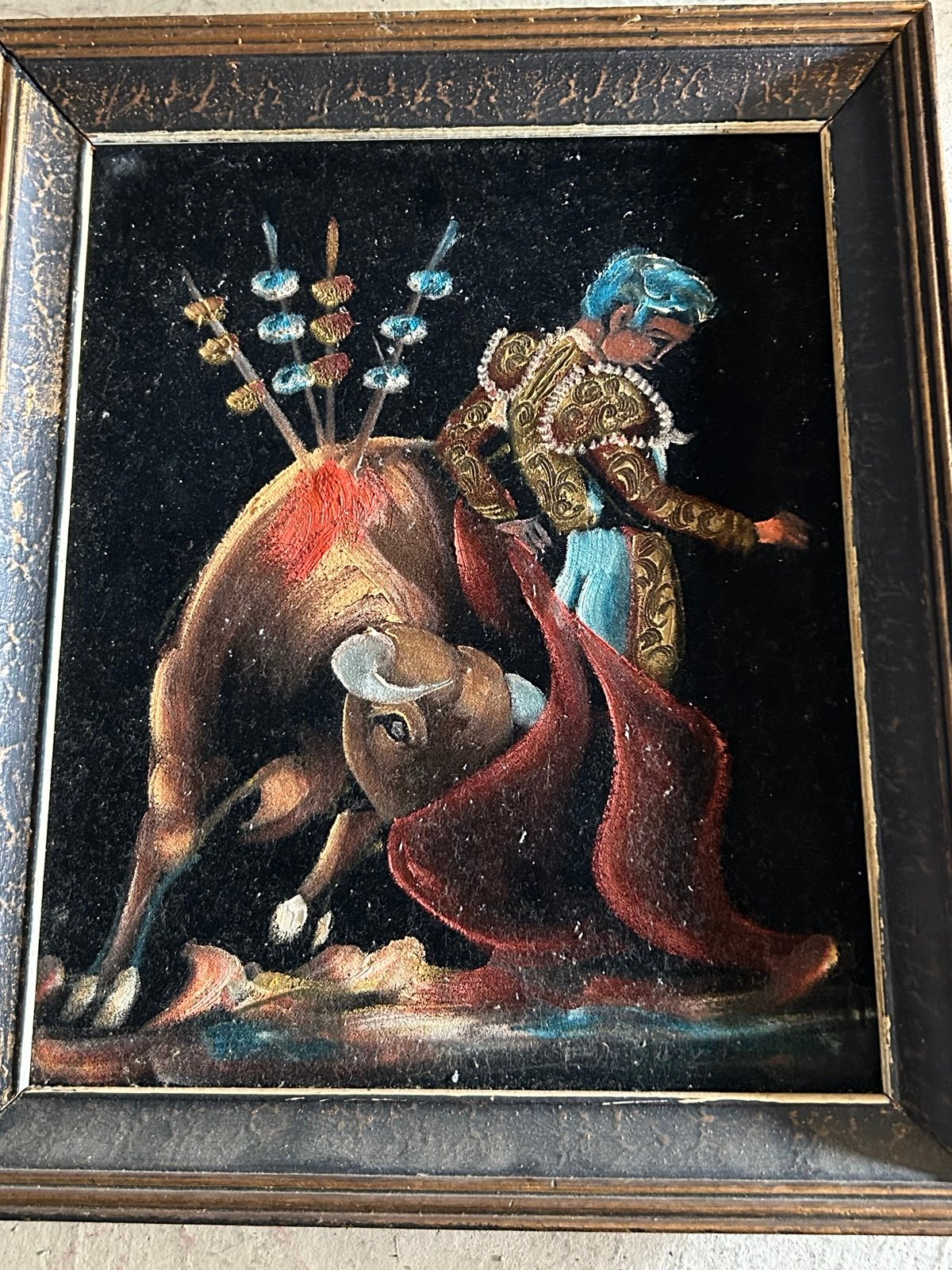 Vintage felt painting from Mexico
