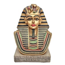 VTG Egyptian Statue Pharaoh King Tutankhamun Bust A.C.K Trading Co. 10 Tall