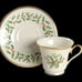 SET OF 4 Lenox HOLIDAY Gold Tea Cup & Saucer Holly & Berry Footed