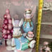 HTF NEW LARGE Mad Hatter Bunny balancing a Easter egg and teacups