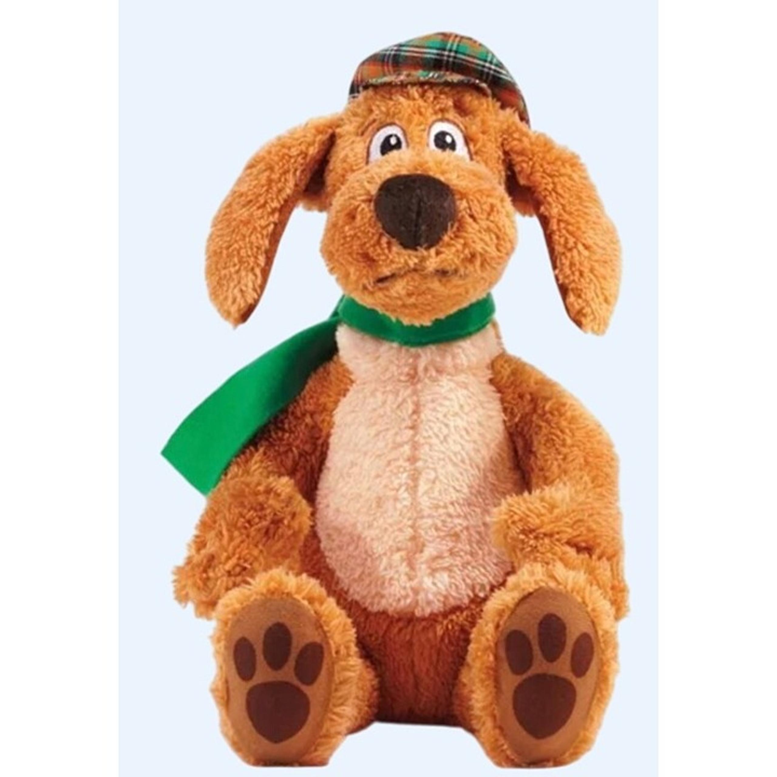 Plush Brown Dog Toy With Plaid Hat & Green Scarf Dr Seuss - Disney
