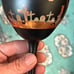 halloween matte black glass goblets