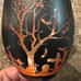 halloween matte black glass goblets