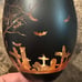 halloween matte black glass goblets