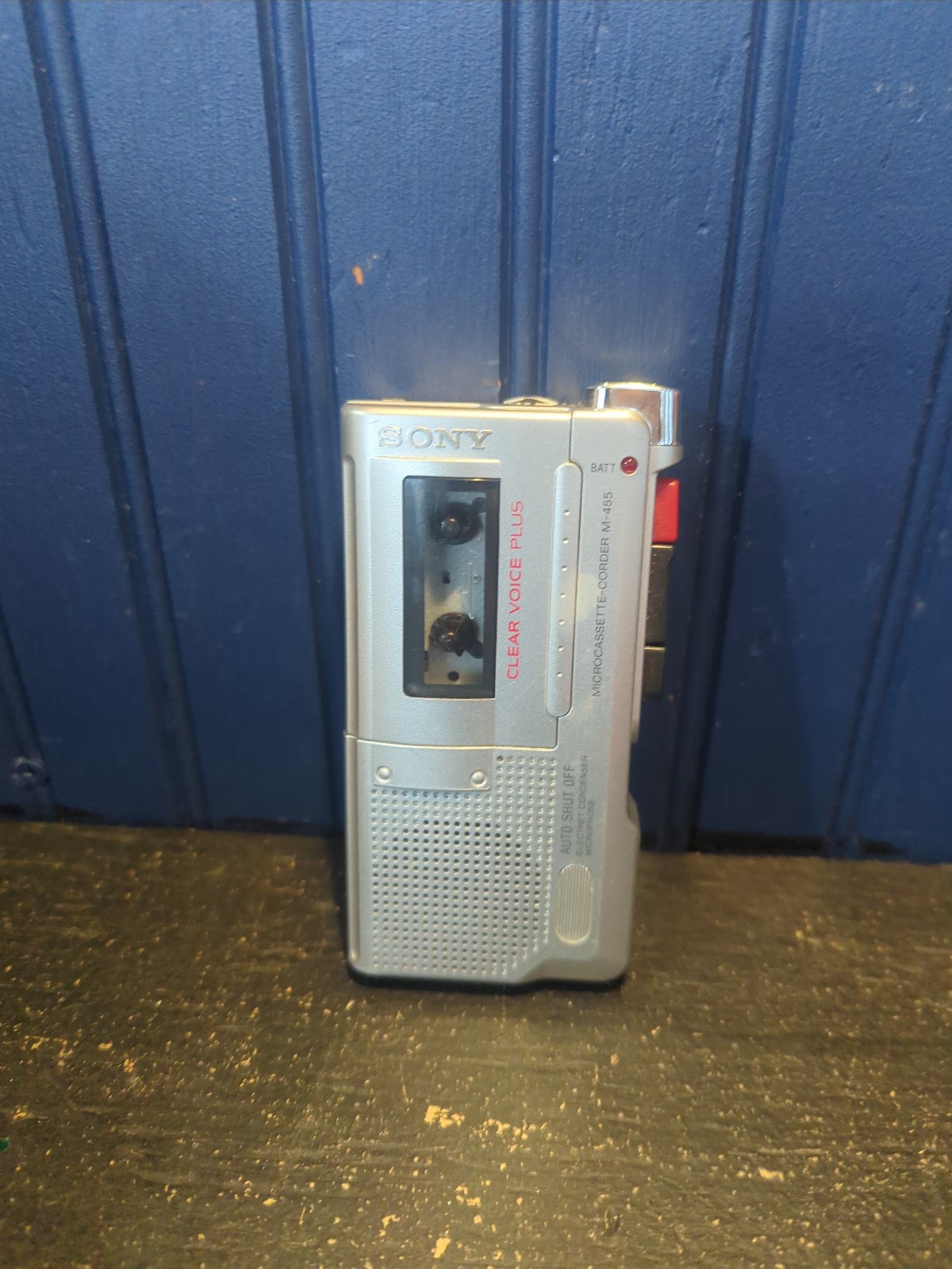 Sony M-455 Clear Voice VOR Handheld Microcassette Tape Voice Recorder