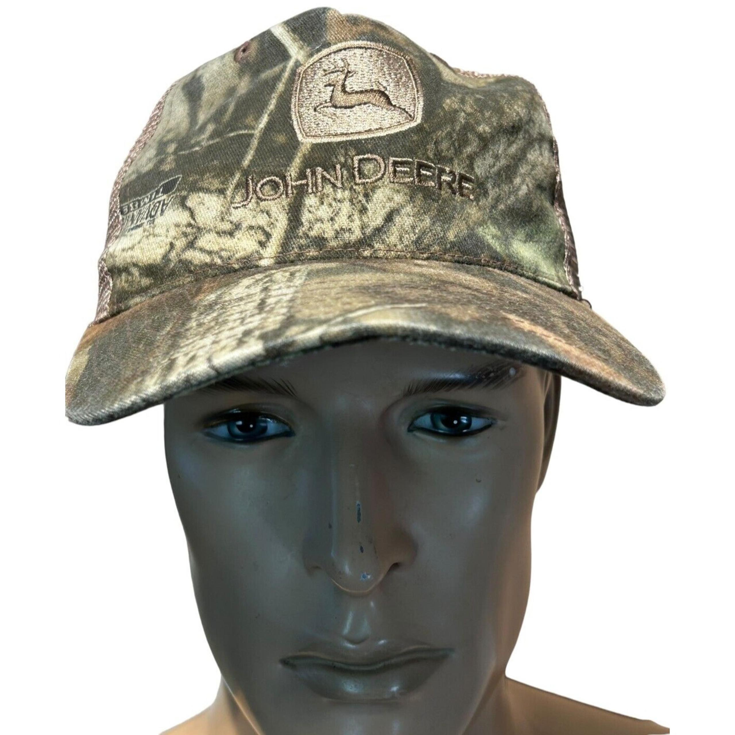 advantage timber camo stylemaster snapback adjustable mesh back hat - John Deere