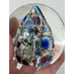 RARE HAND BLOWN Multicolored ART GLASS SIGNED BY JOE MORSE PAPERWEIGHT