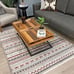 Alfa Rich 3x10 Area Rugs, Burgundy Grey Rug, Cotton Pet Friendly Washable Runner