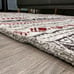Alfa Rich 3x10 Area Rugs, Burgundy Grey Rug, Cotton Pet Friendly Washable Runner