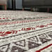 Alfa Rich 3x10 Area Rugs, Burgundy Grey Rug, Cotton Pet Friendly Washable Runner