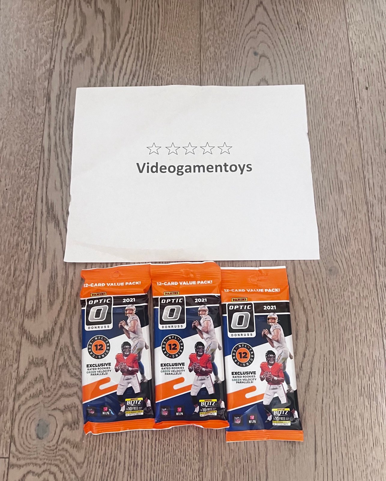 2021 Panini Donruss Optic NFL Football Cello Value Pack Factory Sealed lot of 3