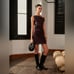 Asymmetrical Cold-Shoulder PU Leather Dress