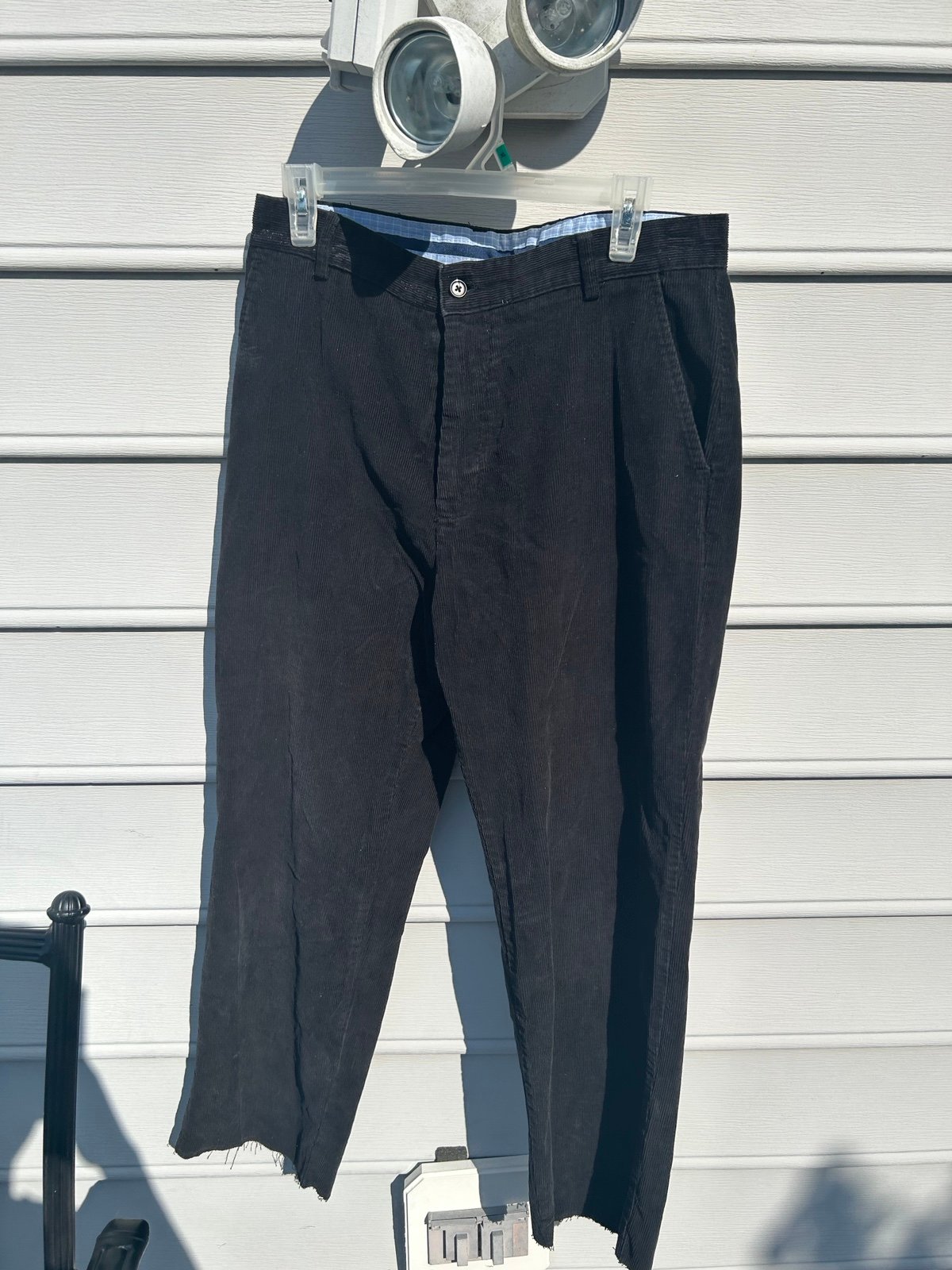 black corduroys