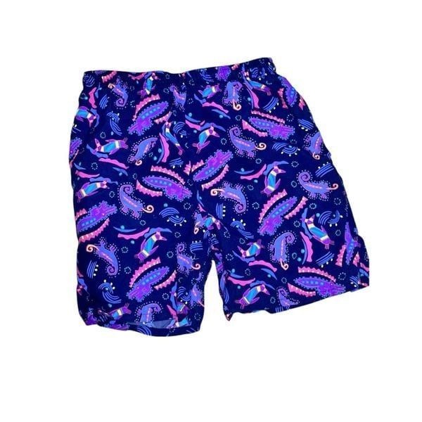 RARE VINTAGE MEN After The Stork Blue Y2K Classic Swim Trunks size medium A cla