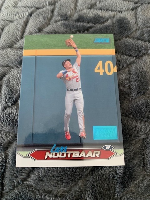 Lars Nootbaar 2024 Topps Stadium Club FIRST DAY ISSUE SP /10 1st Blue Stamp