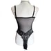 Arianne Black Lace & Sheer Bodice Teddy Lingerie