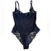 Arianne Black Lace & Sheer Bodice Teddy Lingerie