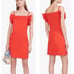 Staud Ruffle Sleeve Tomato Red Harbor Mini Dress Size XS