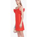 Staud Ruffle Sleeve Tomato Red Harbor Mini Dress Size XS