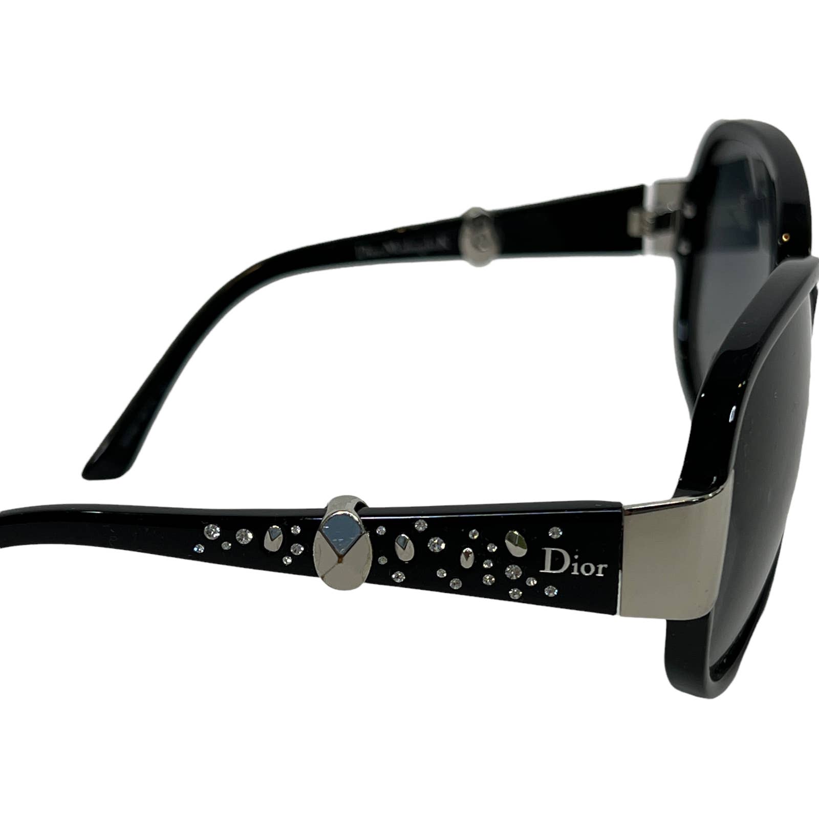 Christian Dior NET03BXHCH Women's Midnight K Rhinestones Sunglasses Black