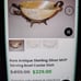 Rare Antique Mother Of Pearl & Sterling Silver Serving Caviar Bowl Dish 6.5