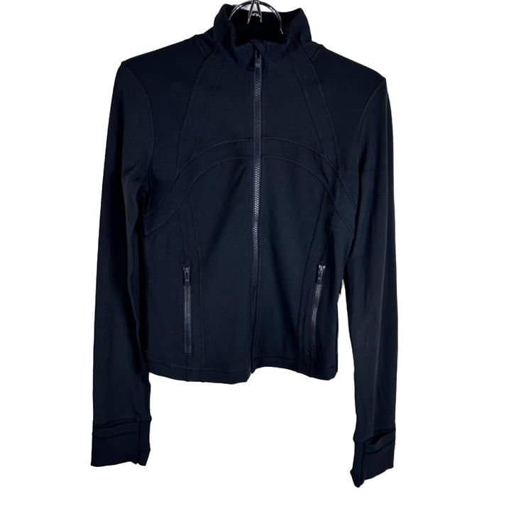 Lululemon Define Cropped Jacket Nulu Black Women's Size 6