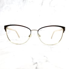 South Hampton SH9001 Eyeglasses Brown Gold Cat Eye Full Rim Frames 55-15-140