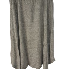 EILEEN FISHER Skirt L Organic Linen Jersey Striped Handkerchief Pull On Olive