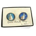Vintage Genuine Butterfly Wings Cufflinks Hoffman Silver Tone Bowling Ball Pin