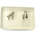 Vintage Genuine Butterfly Wings Cufflinks Hoffman Silver Tone Bowling Ball Pin
