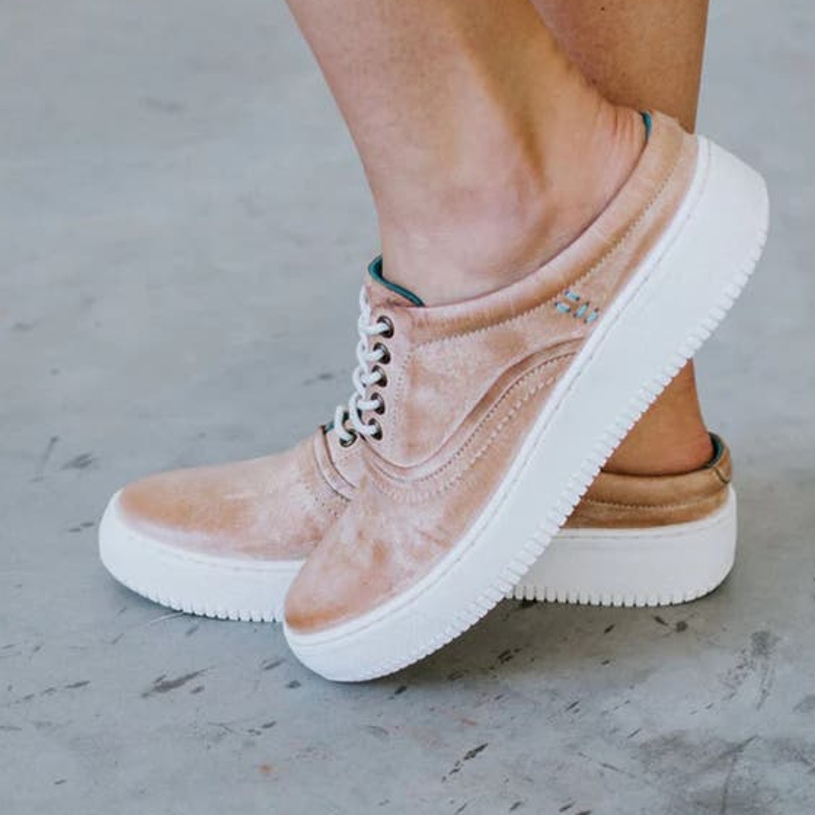 NEW ROAN Bed Stu Zania Sneaker Slip On Distressed Leather Tan Womens 9.5