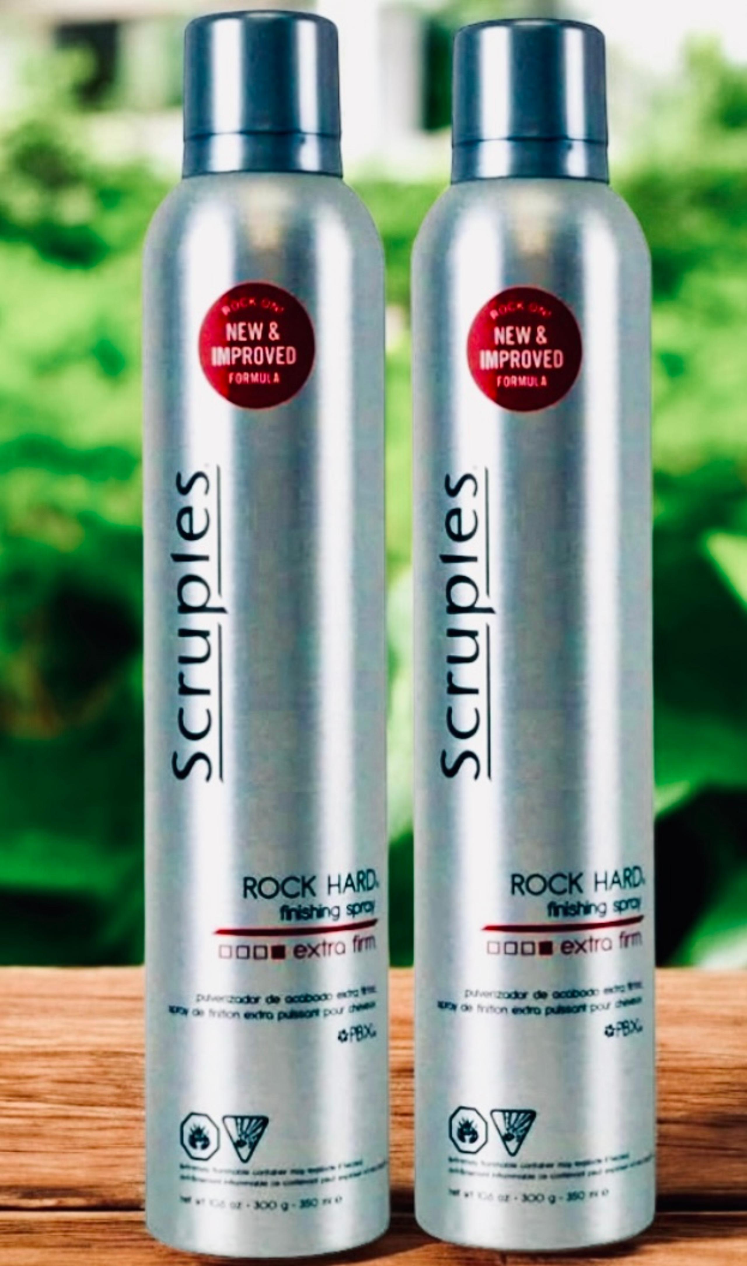 SCRUPLES ROCKHARD WXTRA FIRM FINISHING SPRAY 10.6oz.~LOT OF 2~NEW