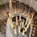 KoKo & Yukina 12 Light Chandelier Raindrop Spiral Crystal Gold