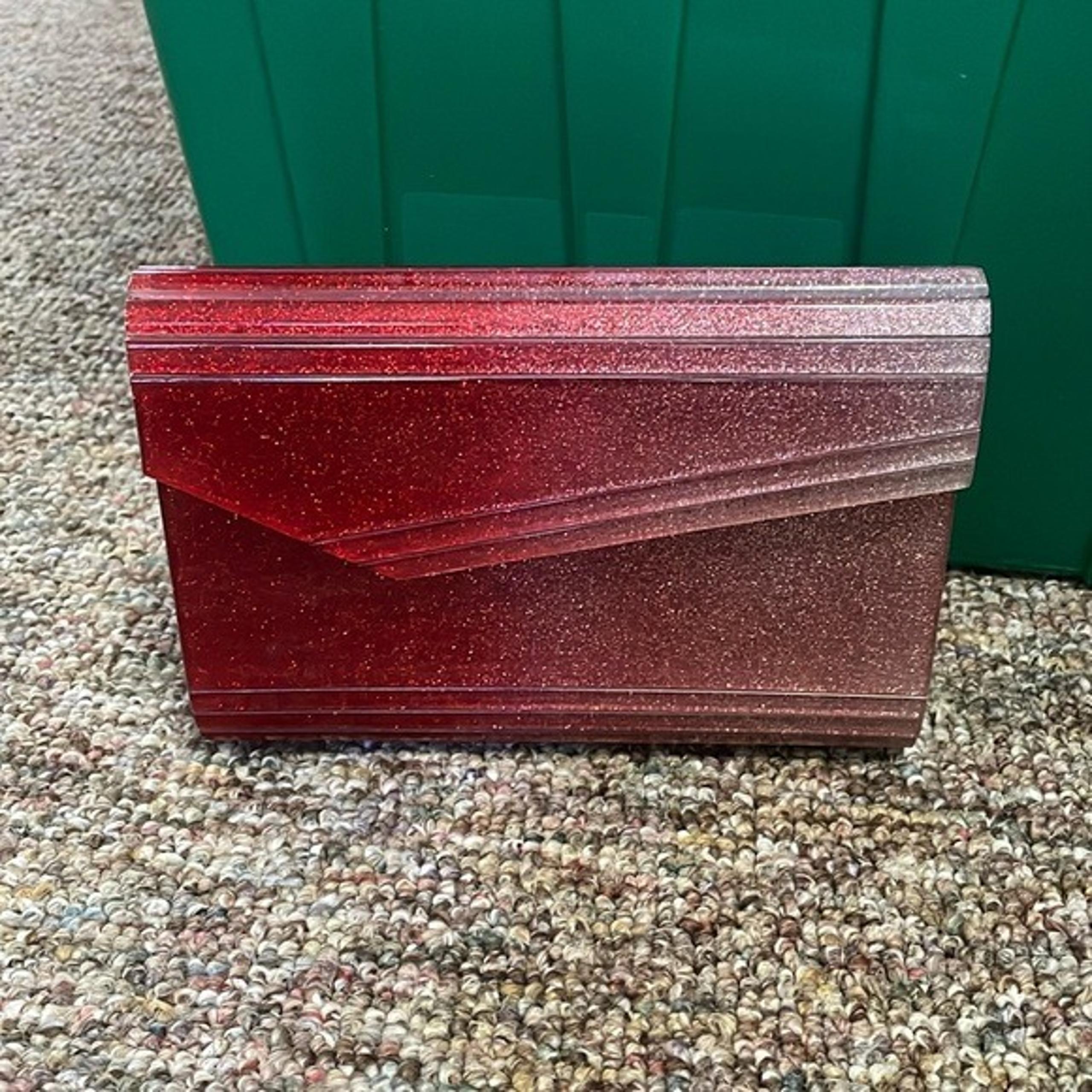 Natasha Red Evening Clutch - Brand New