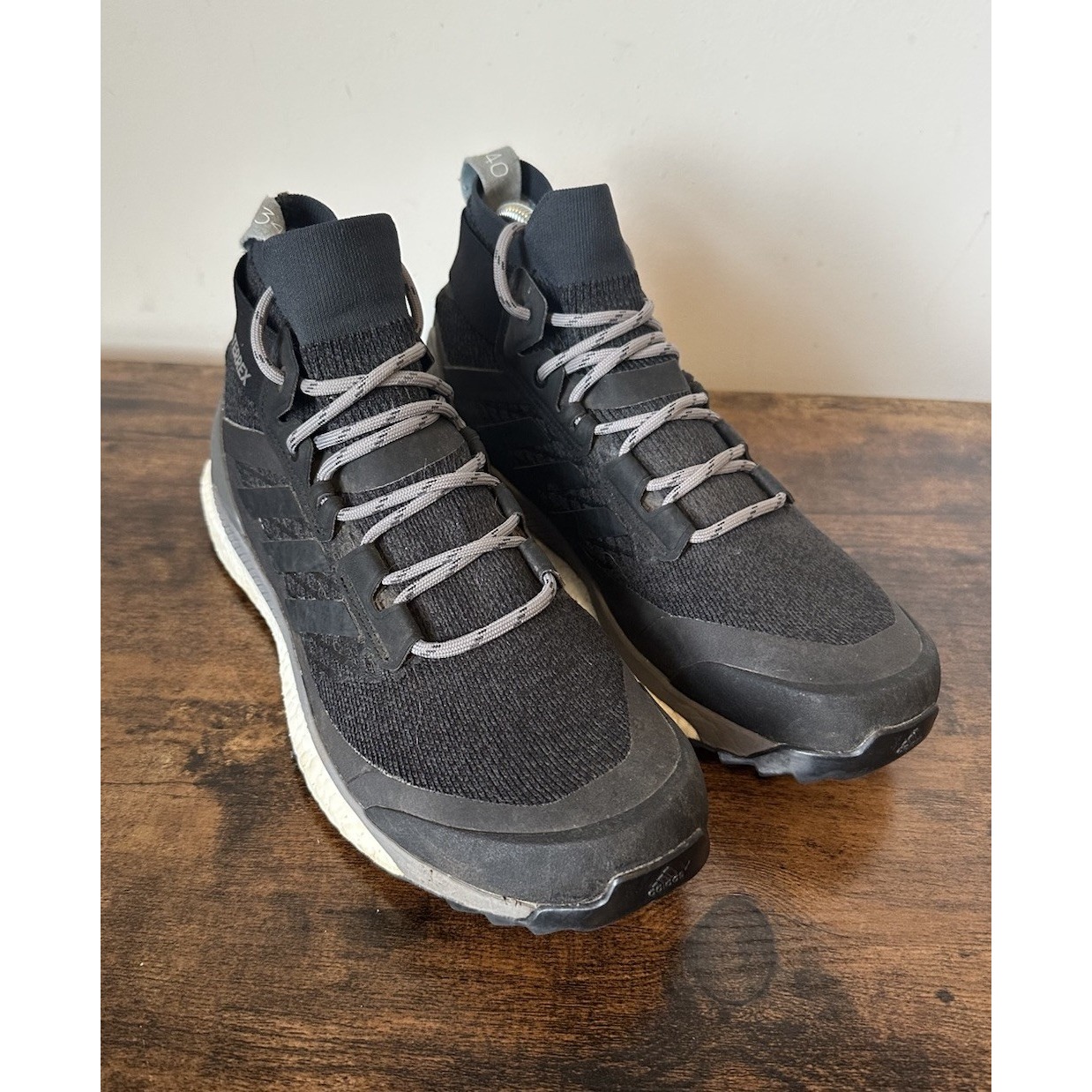 Adidas Terrex Free Hiker GTX Gore Tex Black Carbon Hiking Shoes Boots Men's 7.5