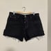 AGOLDE Dee Shorts Raw Hem Side Slits Black Wash Size 34 Women’s High Waisted