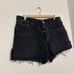 AGOLDE Dee Shorts Raw Hem Side Slits Black Wash Size 34 Women’s High Waisted