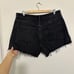 AGOLDE Dee Shorts Raw Hem Side Slits Black Wash Size 34 Women’s High Waisted