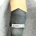 Zara Knit Faux Pearl Button Cuff Ribbed Funnel Neck Sweater Grey S