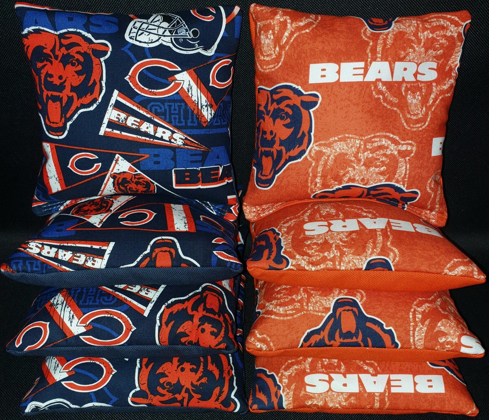 Set of 8 Chicago Bears Cornhole Bean Bags FREE SHIPPING
