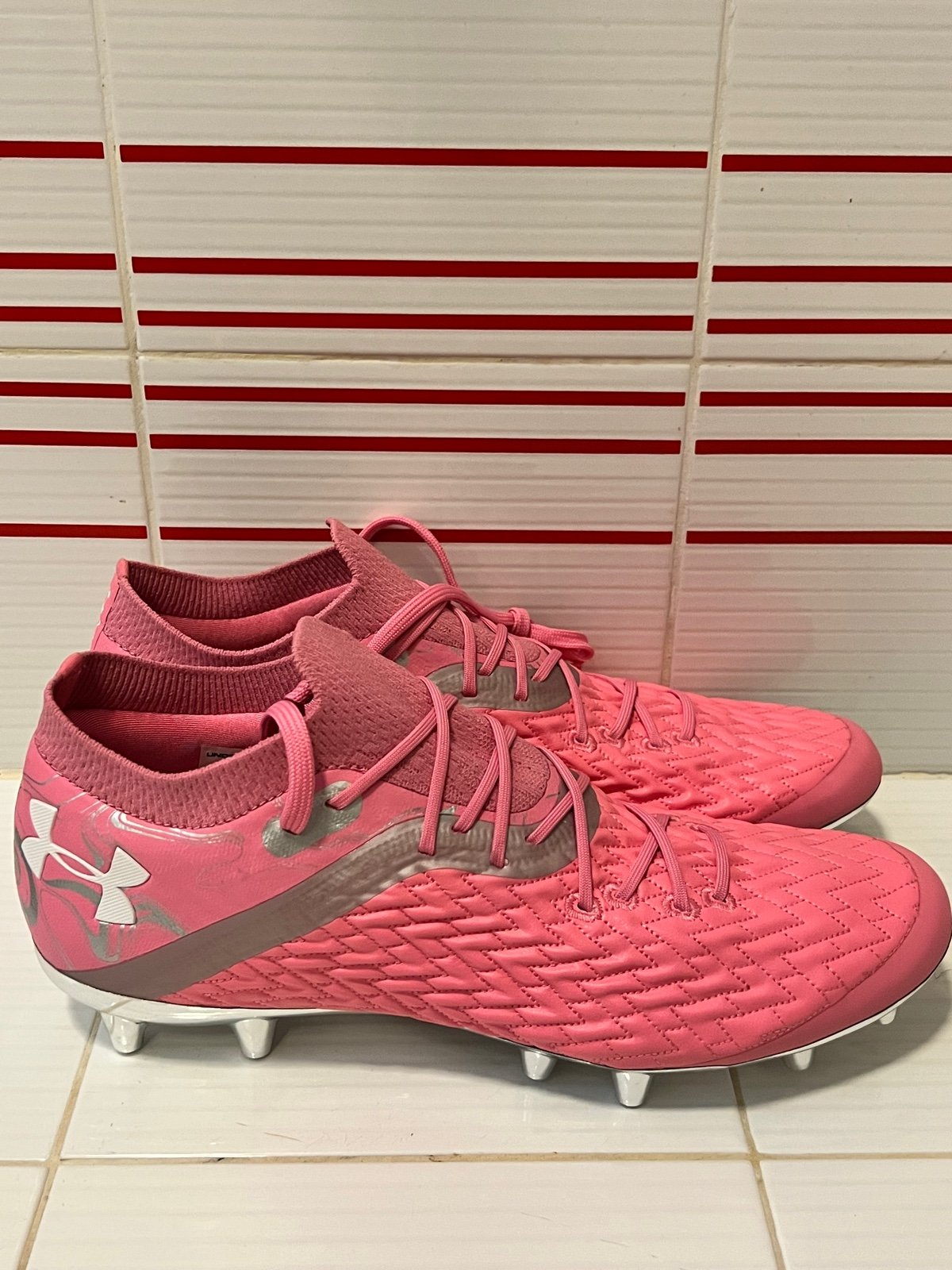 Under Armour UA Clone Magnetico Pro FG Soccer Cleats Pink Rare Men 11