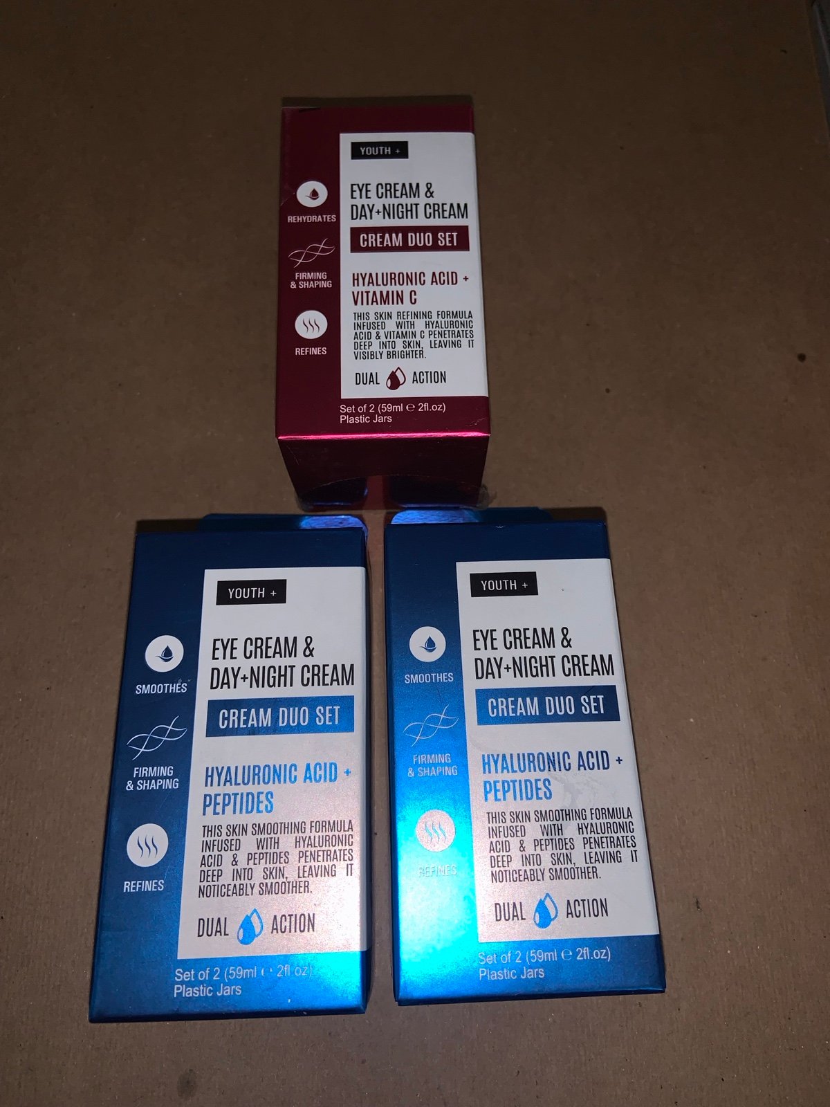 3x Of 2sets Youth Day Night Eye Cream 2x Smoothing, 1x Refining 2fl Oz