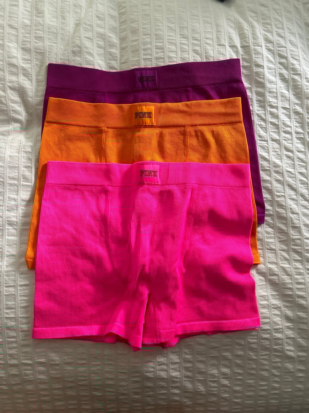 PINK seamless boxers bundle of 3 NWT